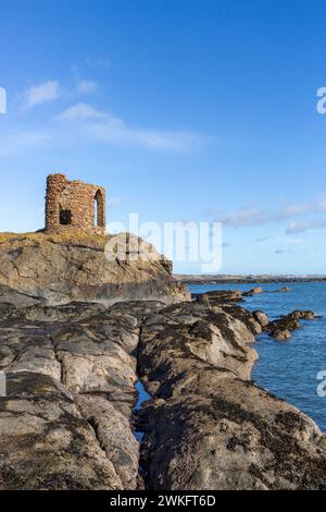 Lady’s Tower à Elie a été construite en 1770 pour Lady Janet Anstruther Banque D'Images