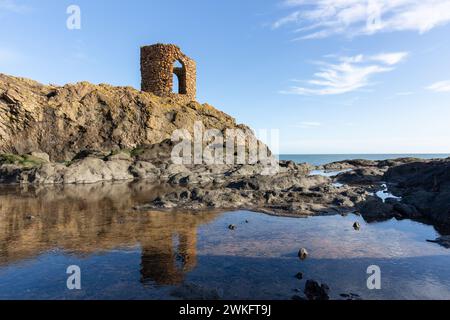 Lady’s Tower à Elie a été construite en 1770 pour Lady Janet Anstruther Banque D'Images