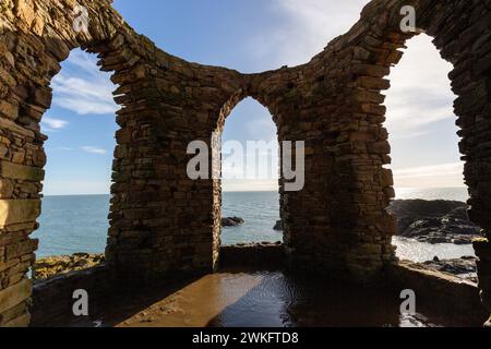 Lady’s Tower à Elie a été construite en 1770 pour Lady Janet Anstruther Banque D'Images