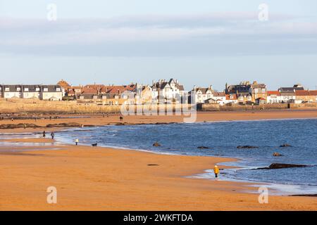 Les belles maisons de plage et de front de mer à Elie, en Écosse Banque D'Images