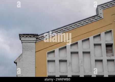 photo partielle d'un bâtiment industriel approx. vieux de 100 ans Banque D'Images