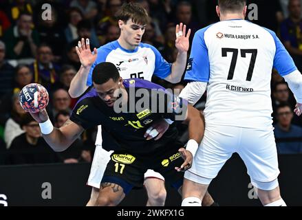 Nantes, France. 20 février 2024. © PHOTOPQR/Ouest FRANCE/Franck Dubray ; Nantes ; 20/02/2024 ; Handball EHF Ligue européenne HBC Nantes contre Gornik Zabrze Baptiste Damatrin /H Nantes (photo Franck Dubray) crédit : MAXPPP/Alamy Live News Banque D'Images