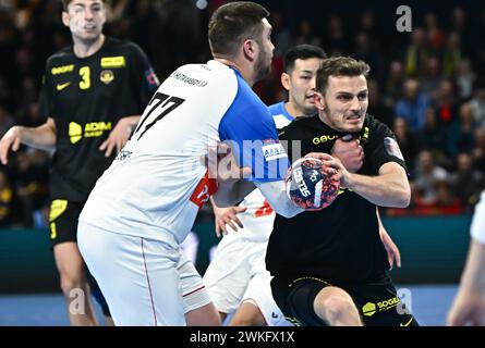 Nantes, France. 20 février 2024. © PHOTOPQR/Ouest FRANCE/Franck Dubray ; Nantes ; 20/02/2024 ; Handball EHF Ligue européenne HBC Nantes contre Gornik Zabrze Théo Avelange Demouge /H Nantes (photo Franck Dubray) crédit : MAXPPP/Alamy Live News Banque D'Images