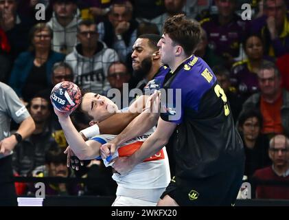 Nantes, France. 20 février 2024. © PHOTOPQR/Ouest FRANCE/Franck Dubray ; Nantes ; 20/02/2024 ; Handball EHF Ligue européenne HBC Nantes contre Gornik Zabrze Thibaud Briet /H Nantes (photo Franck Dubray) crédit : MAXPPP/Alamy Live News Banque D'Images