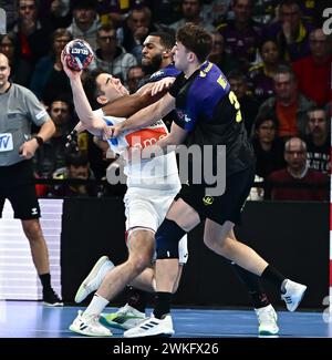 Nantes, France. 20 février 2024. © PHOTOPQR/Ouest FRANCE/Franck Dubray ; Nantes ; 20/02/2024 ; Handball EHF Ligue européenne HBC Nantes contre Gornik Zabrze Thibaud Briet /H Nantes (photo Franck Dubray) crédit : MAXPPP/Alamy Live News Banque D'Images