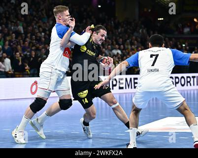 Nantes, France. 20 février 2024. © PHOTOPQR/Ouest FRANCE/Franck Dubray ; Nantes ; 20/02/2024 ; Handball EHF European League HBC Nantes contre Gornik Zabrze Lucas de la Breteche /H Nantes (photo Franck Dubray) crédit : MAXPPP/Alamy Live News Banque D'Images