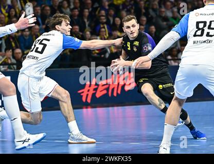 Nantes, France. 20 février 2024. © PHOTOPQR/Ouest FRANCE/Franck Dubray ; Nantes ; 20/02/2024 ; Handball EHF Ligue européenne HBC Nantes contre Gornik Zabrze Théo Avelange Demouge /H Nantes (photo Franck Dubray) crédit : MAXPPP/Alamy Live News Banque D'Images