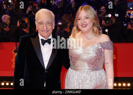 Martin Scorsese (81) und Seine Tochter Francesca Scorsese (24) BEI der Ankunft zur Goldenen Ehrenbär Gala im Rahmen der 74. Berlinale International Fi Banque D'Images