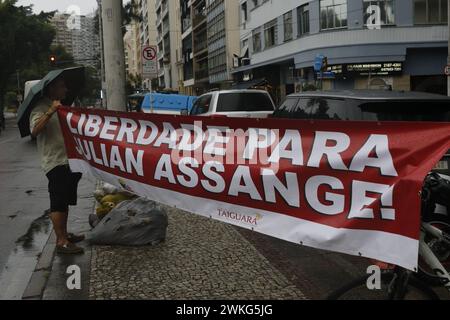 Démonstration gratuite de Julian Assange. Les manifestants réclament la liberté de Julian Assange, fondateur de Wikileaks, en appel contre son extradition vers les États-Unis Banque D'Images