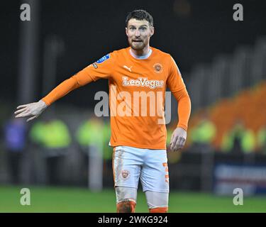 Blackpool, Royaume-Uni. 20 février 2024. James mari de Blackpool, lors de la demi-finale du Bristol Street Motors Trophy match Blackpool vs Peterborough United à Bloomfield Road, Blackpool, Royaume-Uni, le 20 février 2024 (photo par Cody Froggatt/News images) à Blackpool, Royaume-Uni le 20/02/2024. (Photo de Cody Froggatt/News images/Sipa USA) crédit : Sipa USA/Alamy Live News Banque D'Images