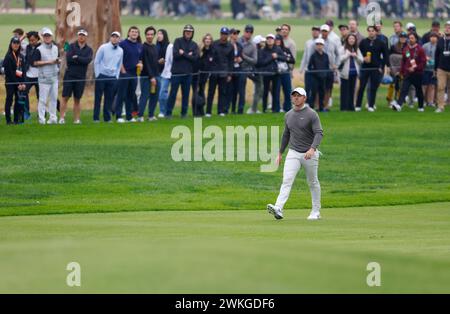 17 février 2024 Rory McIlroy lors de la troisième manche du Genesis Invitational au Riviera Country Club à Pacific Palisades, CA. Charles Baus/CSM Banque D'Images