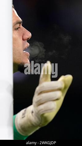 MANCHESTER, ROYAUME-UNI. 20 février 2024. Ederson de Manchester City lors du match de premier League à l'Etihad Stadium, Manchester. Le crédit photo devrait se lire : Andrew Yates/Sportimage crédit : Sportimage Ltd/Alamy Live News Banque D'Images
