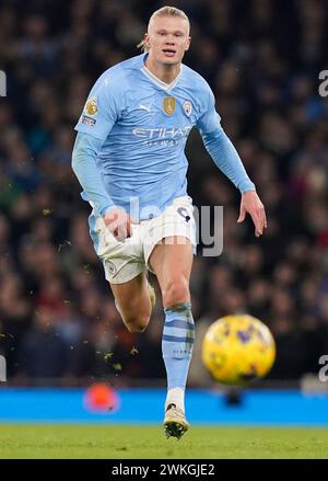 MANCHESTER, ROYAUME-UNI. 20 février 2024. Erling Haaland de Manchester City lors du match de premier League à l'Etihad Stadium, Manchester. Le crédit photo devrait se lire : Andrew Yates/Sportimage crédit : Sportimage Ltd/Alamy Live News Banque D'Images