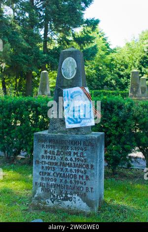 Le cimetière de la garnison soviétique à Dresde se compose d'un cimetière de guerre de l'Armée rouge et d'une extension nord-est pour les soldats de l'Armée soviétique, les membres de leur famille et Banque D'Images