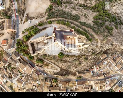 Vue aérienne du château de Velez Blanco en Espagne Banque D'Images