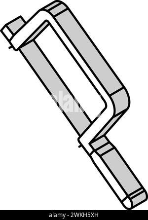 illustration du vecteur d'icône isométrique de la scie d'adaptation Illustration de Vecteur