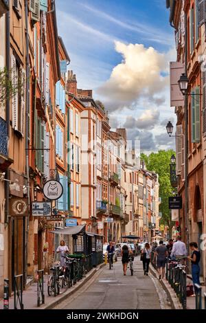 Rue Pharaon, Toulouse, haute-Garonne, Occitanie, France, Europe. Banque D'Images