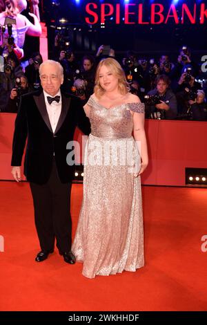 Martin Scorsese mit Tochter Francesca Scorsese BEI der Ankunft zu der Verleihung des Goldenen Ehrenbären BEI den 74. Internationalen Filmfestspielen à Berlin 20.02.2024 *** Martin Scorsese avec sa fille Francesca Scorsese à l'arrivée pour la présentation de l'Ours d'or honoraire au 74e Festival international du film de Berlin 20 02 2024 Banque D'Images