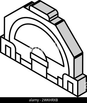 illustration vectorielle d'icône isométrique pour la production d'acier du concentrateur Illustration de Vecteur