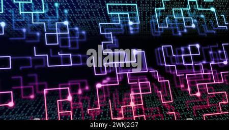 Illustration du traitement des données sur carte de circuit imprimé Banque D'Images