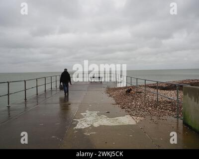 Sheerness, Kent, Royaume-Uni. 21 février 2024. Météo Royaume-Uni : matin couvert à Sheerness, Kent. Crédit : James Bell/Alamy Live News Banque D'Images