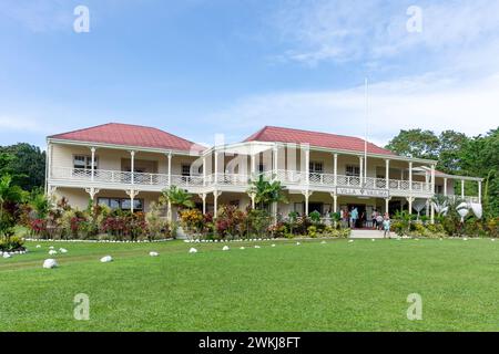 Maison de plantation de Vailima (Musée Robert Louis Stevenson), jardins botaniques de Vailima, Apia, île d'Upolu, Samoa Banque D'Images