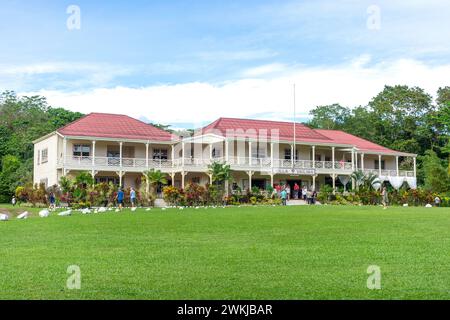 Maison de plantation de Vailima (Musée Robert Louis Stevenson), jardins botaniques de Vailima, Apia, île d'Upolu, Samoa Banque D'Images