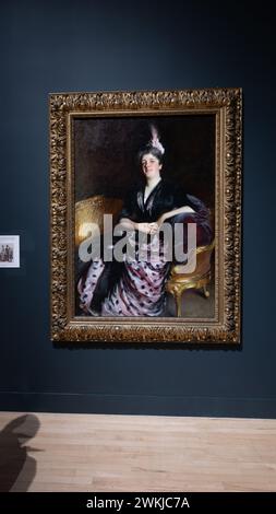 Londres, Royaume-Uni, 20 février 2024, Une nouvelle exposition ouvre ses portes à la Tate Britain le 22 février et se poursuivra jusqu'au 7 juillet 2024. Il s’agit de la première exposition majeure de Sargent en vingt ans, et il explore le style et la mise en forme du sitter de ses portraits. Rassemblant 60 de ses œuvres en collaboration avec le Museum of Fine Arts de Boston, Andrew Lalchan Photography/Alamy Live News Banque D'Images