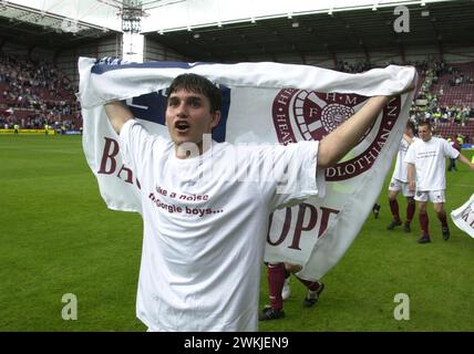 COEURS V HIBS, TYNECASTLE, 21/5/00. Junjo célèbre Banque D'Images