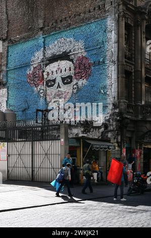 Peinture murale dans le centre historique, Mexico Banque D'Images