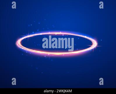 Angel halo anneau saint aureole icône. Saint anneau ange halo isolé nimbus or cercle élément réaliste Illustration de Vecteur