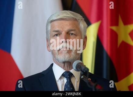 Prague, République tchèque. 21 février 2024. Le président tchèque Petr Pavel (photo) rencontre le président angolais Joao Lourenco au château de Prague, en République tchèque, le 21 février 2024. Crédit : Michaela Rihova/CTK photo/Alamy Live News Banque D'Images