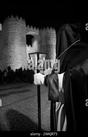 Représentation de la semaine sainte dans la ville d'Avila, Espagne Banque D'Images