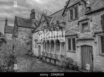 Almshouses à Wells Somerset Banque D'Images