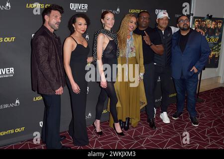 Frank Grillo, Jailyn Rae, Jaime King, Erica Peeples, Mekhi Phifer, Amaury Nolasco und Christian Sesma beim projection spéciale des Kinofilms Lights Out im the London. West Hollywood, 20.02.2024 *** Frank Grillo, Jailyn Rae, Jaime King, Erica Peeples, Mekhi Phifer, Amaury Nolasco et Christian Sesma lors de la projection spéciale du film Lights Out au London West Hollywood, 20 02 2024 Foto:xD.xStarbuckx/xFuturexImagex Lights 4308 Banque D'Images
