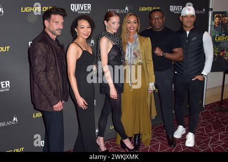 Frank Grillo, Jailyn Rae, Jaime King, Erica Peeples, Mekhi Phifer und Amaury Nolasco beim Special screening des Kinofilms Lights Out im the London. West Hollywood, 20.02.2024 *** Frank Grillo, Jailyn Rae, Jaime King, Erica Peeples, Mekhi Phifer et Amaury Nolasco lors de la projection spéciale du film Lights Out at the London West Hollywood, 20 02 2024 Foto:xD.xStarbuckx/xFuturexImagex lights 4306 Banque D'Images