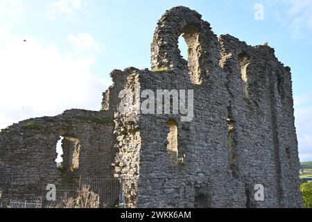 Ruines du château médiéval de Clun Shropshire Royaume-Uni septembre Banque D'Images