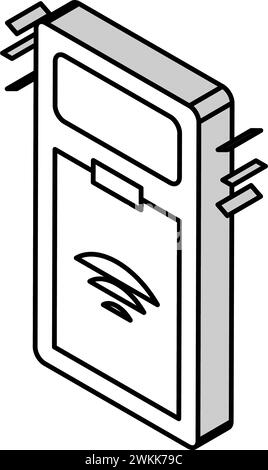 illustration vectorielle de l'icône isométrique de la maison du capteur de mouvement intelligent Illustration de Vecteur