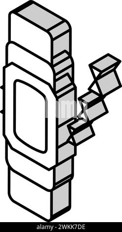 illustration vectorielle d'icône isométrique maison smart sleep tracker Illustration de Vecteur