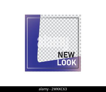 Cadre de modèle de médias sociaux pour la publicité commerciale commerciale de ventes de flyers de marketing numérique. Illustration de Vecteur