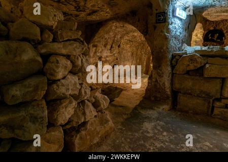 Rabat, Malte - 22 décembre 2023 : vue détaillée des catacombes de St. Paul dans le centre-ville historique de Rabat Banque D'Images