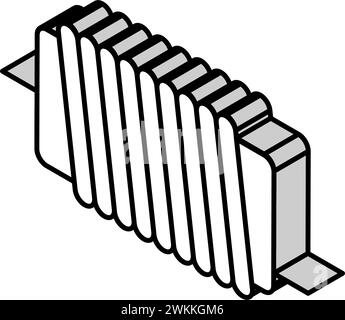 illustration vectorielle d'icône isométrique de composant électronique d'inducteur Illustration de Vecteur