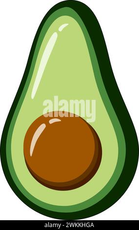 une image vectorielle d'avocat vert sain Illustration de Vecteur