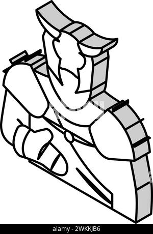 tartarus dieu grec antique illustration vectorielle d'icône isométrique Illustration de Vecteur