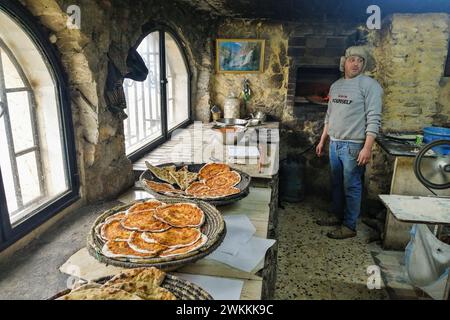 Syrie, inn restaurant sur le col Ein Hlakin Banque D'Images
