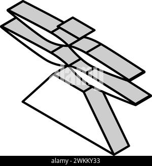 illustration vectorielle d'icône isométrique d'hélicoptère mars Illustration de Vecteur