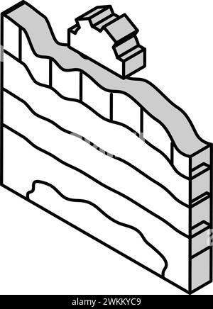 simulation de réservoir d'huile illustration vectorielle isométrique d'icône d'ingénieur pétrolier Illustration de Vecteur