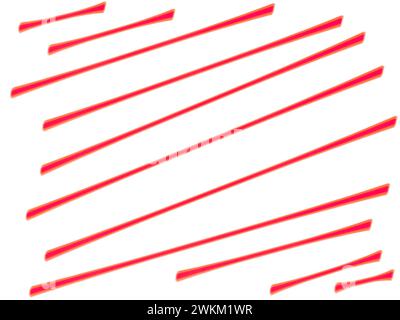 Lignes orange et rouges à travers fond blanc fond d'écran. Illustration de haute qualité Banque D'Images