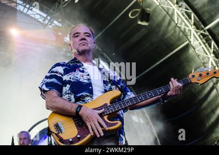 Guy Pratt jouant avec Saucerful of secrets de Nick Mason à Technopolis, Athènes / Grèce, juin 2022 Banque D'Images