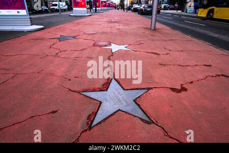 Boulevard des étoiles abandonné dans le centre de Berlin, version allemande du Hollywood Walk of Fame Banque D'Images